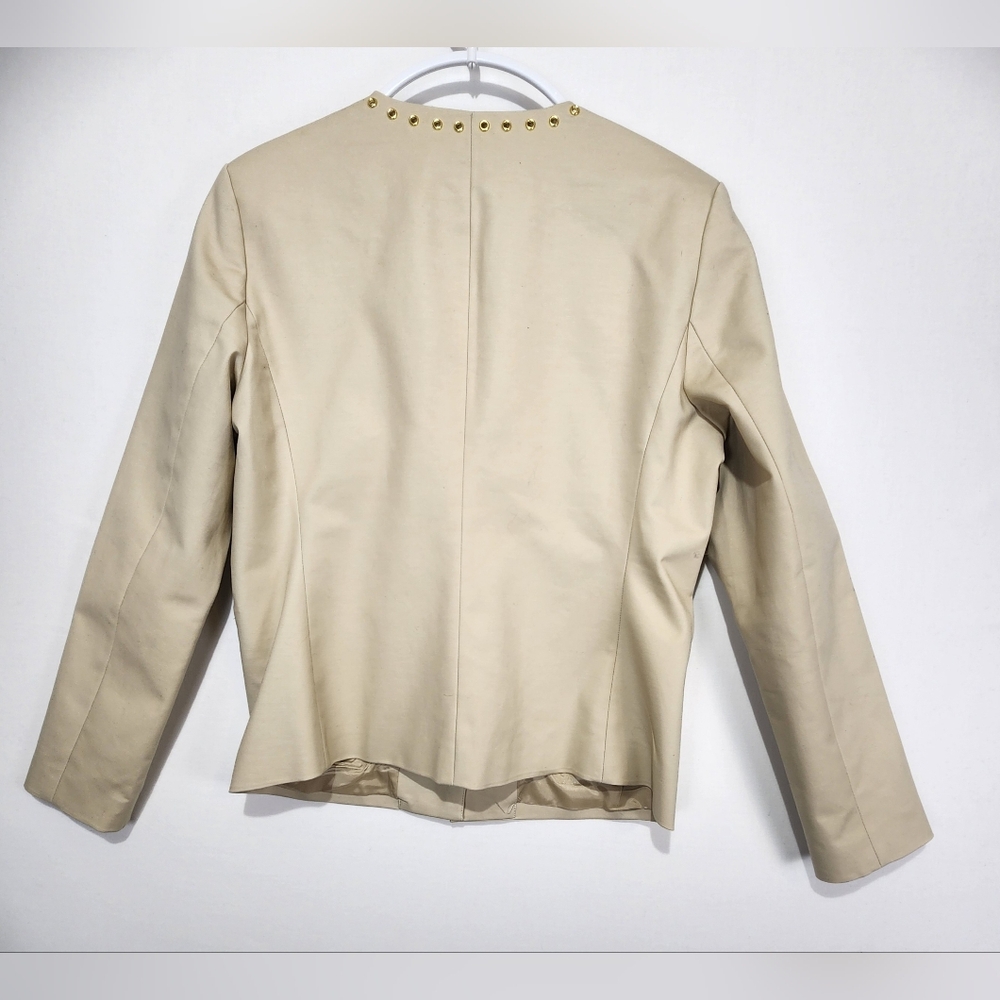 Michael Kors Women's Gold Grommet Cutaway Jacket Size 16 - Picture 8 of 10